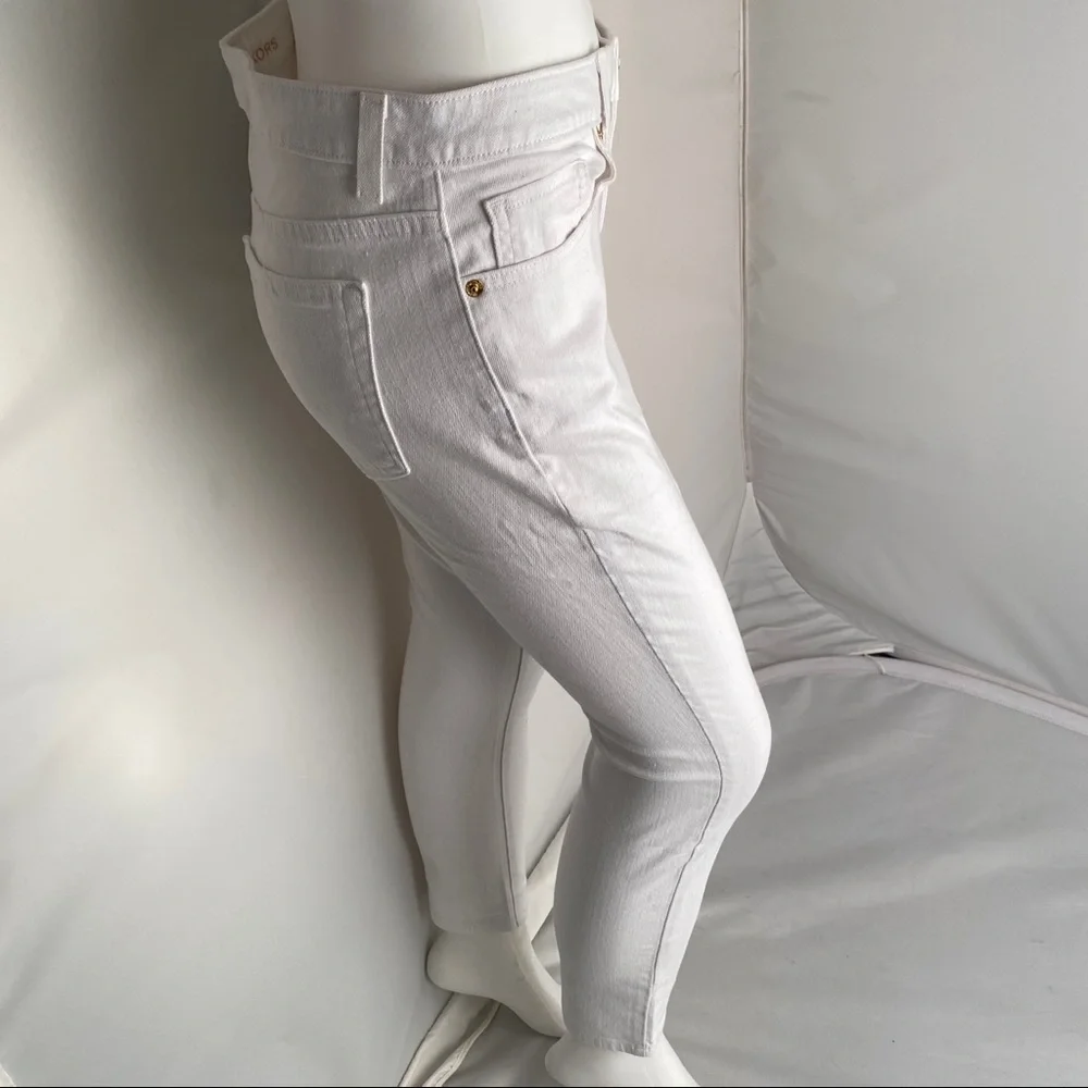 Michael Kors white stretch skinny jeans size 6